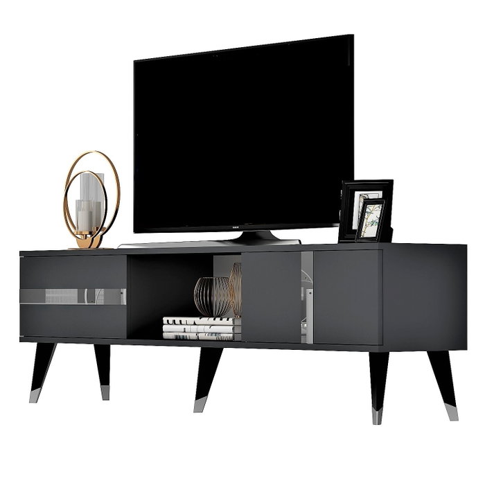 Hanah Home Soporte para TV Vania - Antracita y Plata Hanah Home Soporte para TV Vania - Antracita y Plata